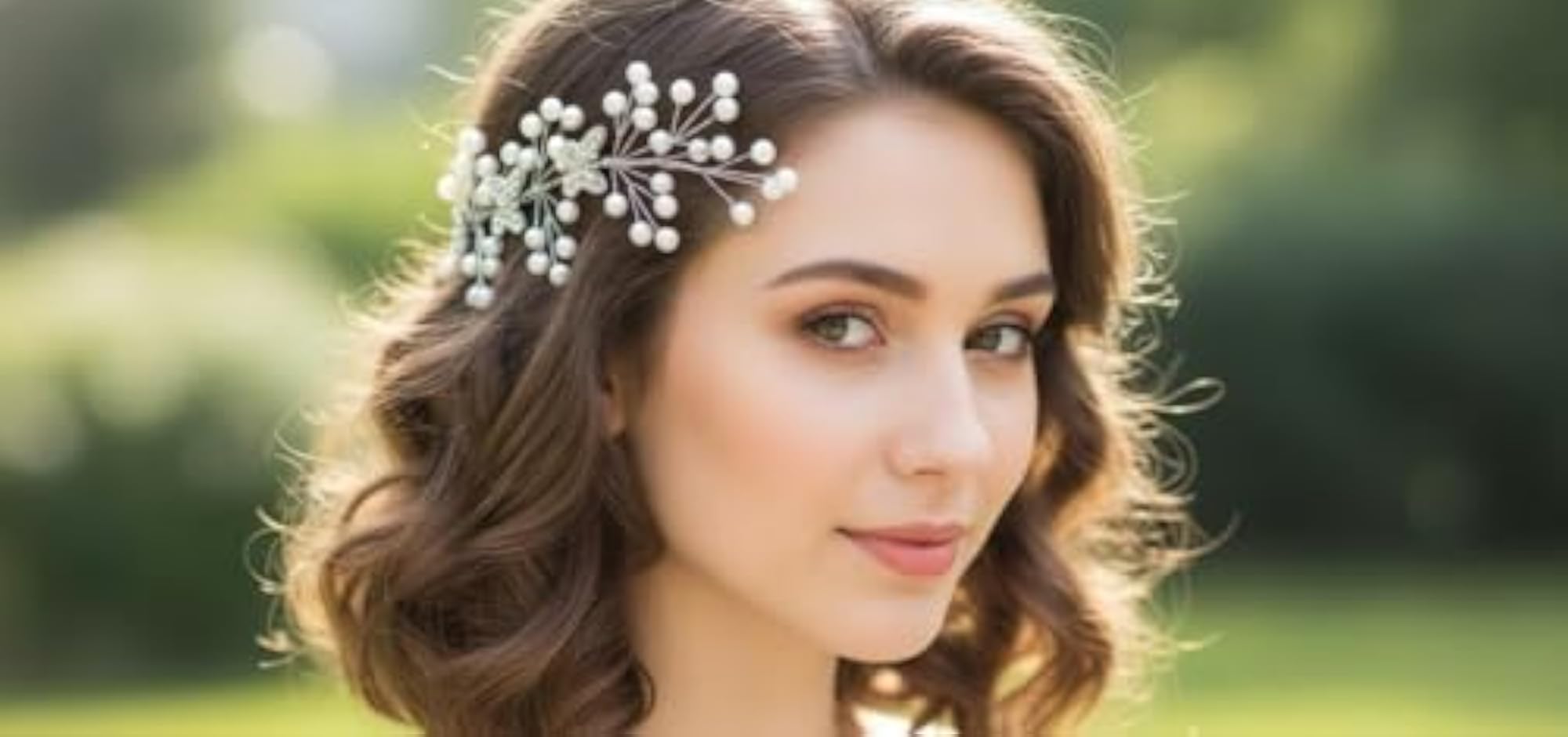 Bridal Pearl & Crystal Floral Hair Vine for Women